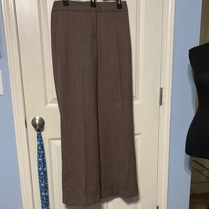 LOFT Brown Laura Wide-Leg Trousers with Relaxed Fit
